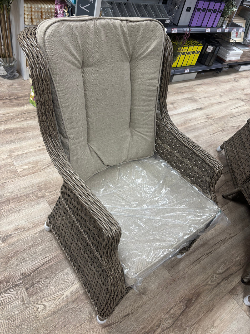 The Riviera Collection 4 Seater Round Dining Set Natural