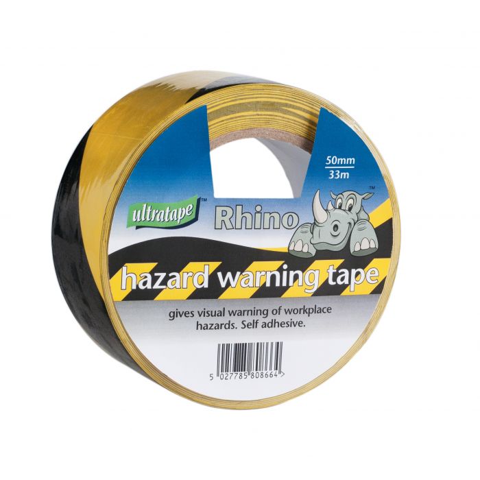 Hazard adhesive Tape Black & Yellow 50mm X 33mm