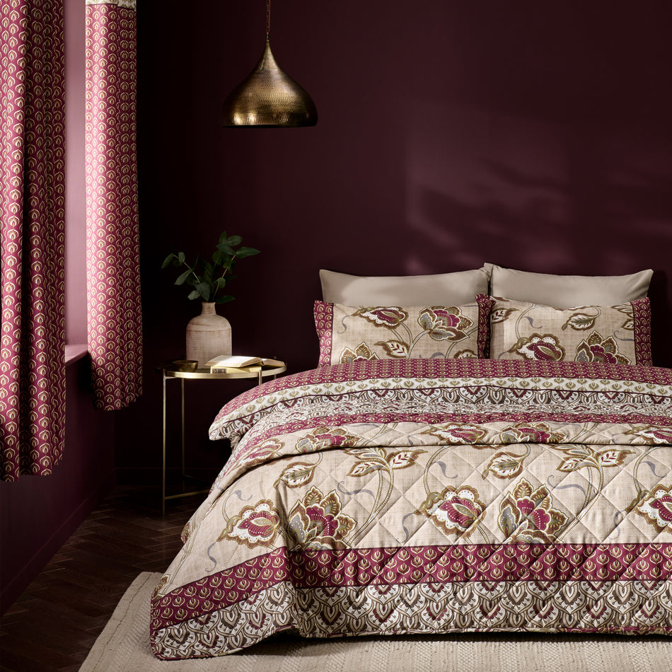 Catherine Lansfield Kashmir Paisley Floral Reversible Duvet Cover Set with Pillowcase/s