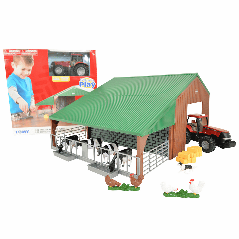 Britains Farm Building Set with Case Tractor