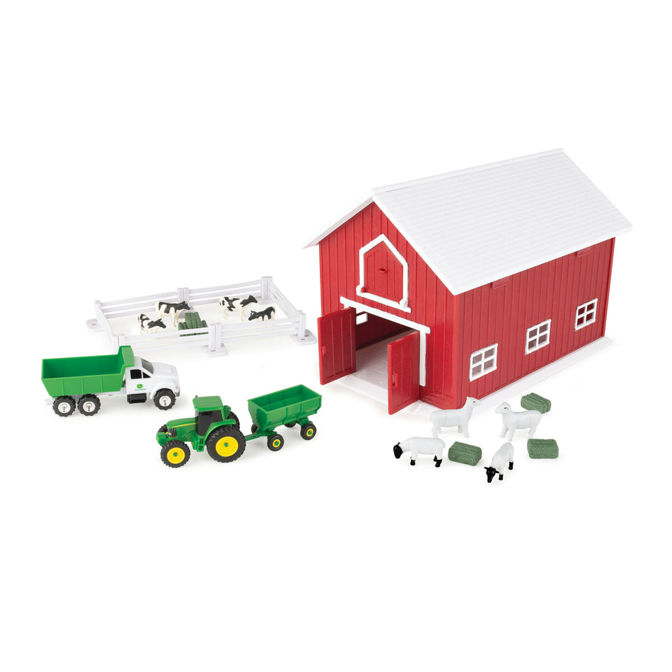 Britains John Deere 1:64 24 Piece Playset with Barn