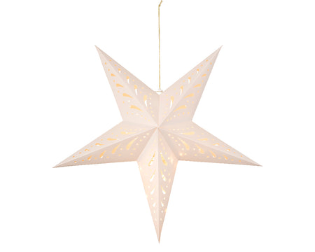 Led Star Paper Steady Battery Operated White