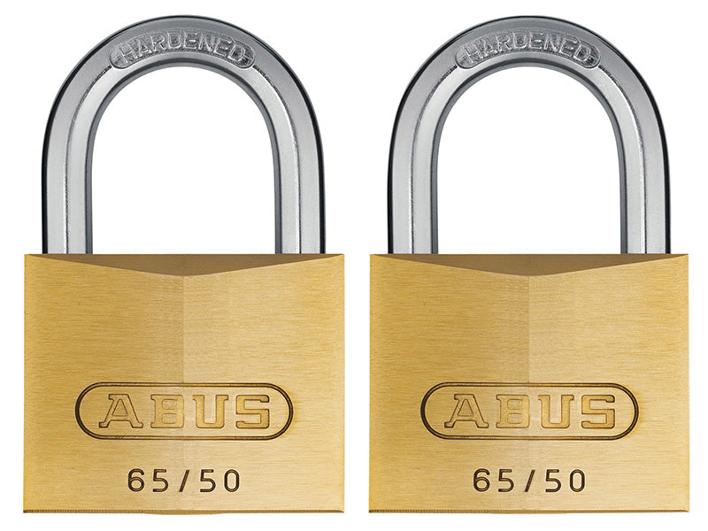 50mm Abus Compact Brass Padlock Twin Pack