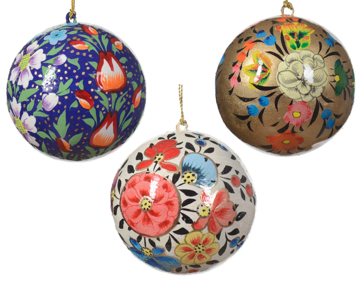 Hanger Paper Handpainted Tree Bauble Each