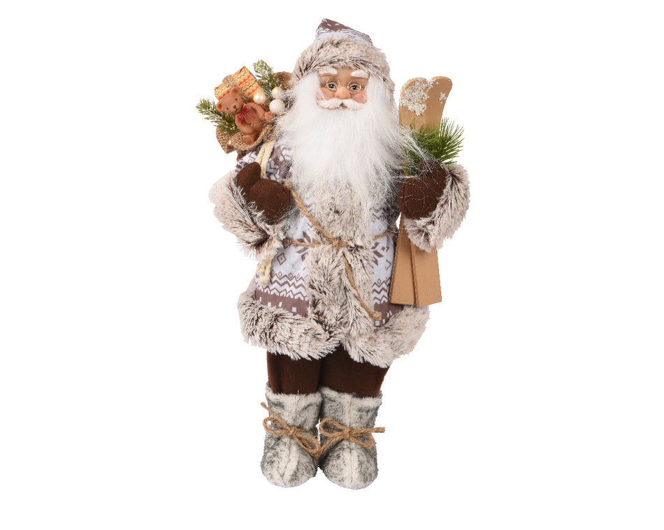 Polyester Santa In Fur Boots