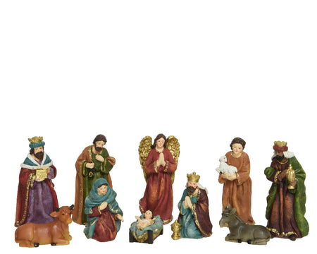 Nativity Set 10Pce Multi