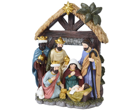 Nativity Set Polyresin With Star House