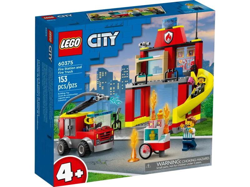 Lego Fire Station and Fire Truck