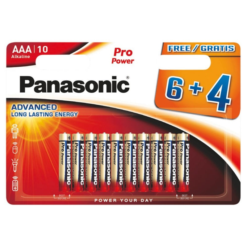 AAA Panasonic Pro Power Battery 6 Pack + 4 Free