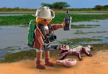 Playmobil Researcher with Young Caiman