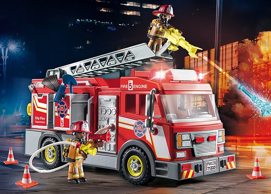 Playmobil Fire Truck with Flashing Lights