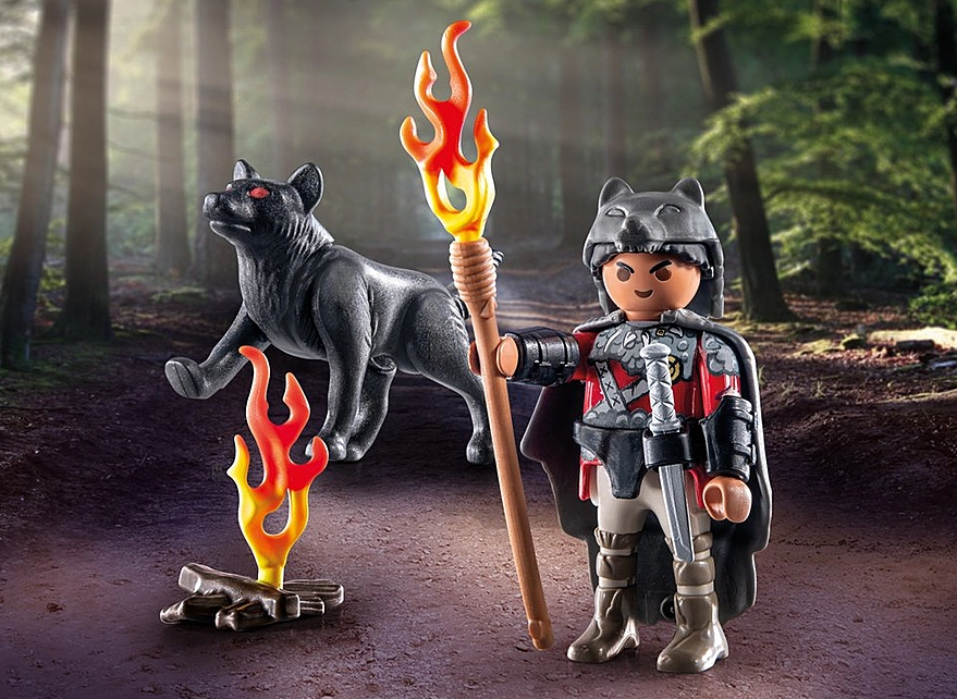Playmobil Warrior with Wolf