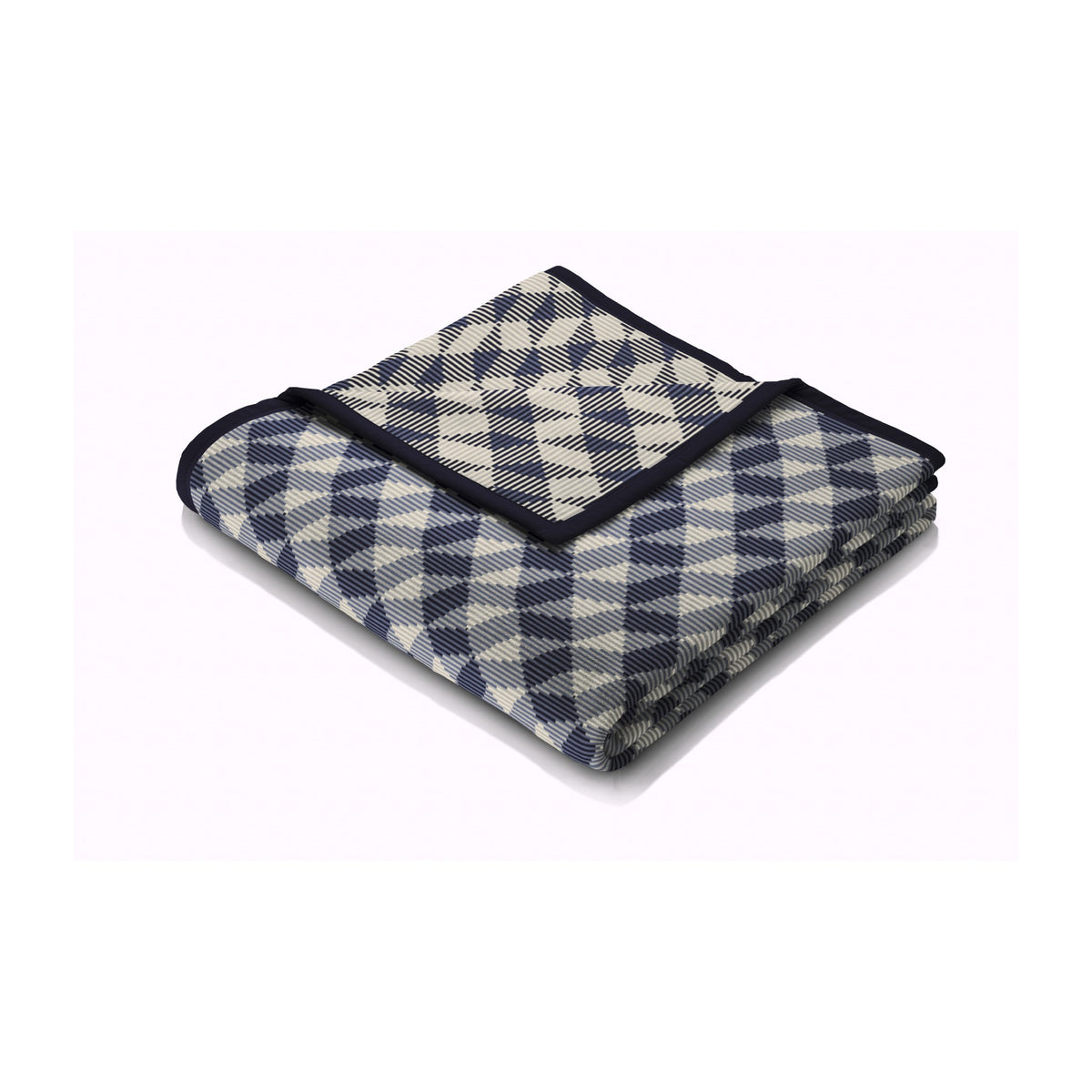 Biederlack Throw Angular Geo Navy