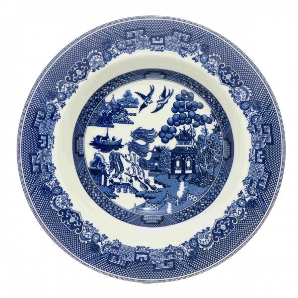 Blue Willow Pattern 22cm Rim Soup Plate