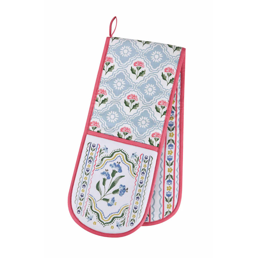 Boho Floral Double Oven Glove