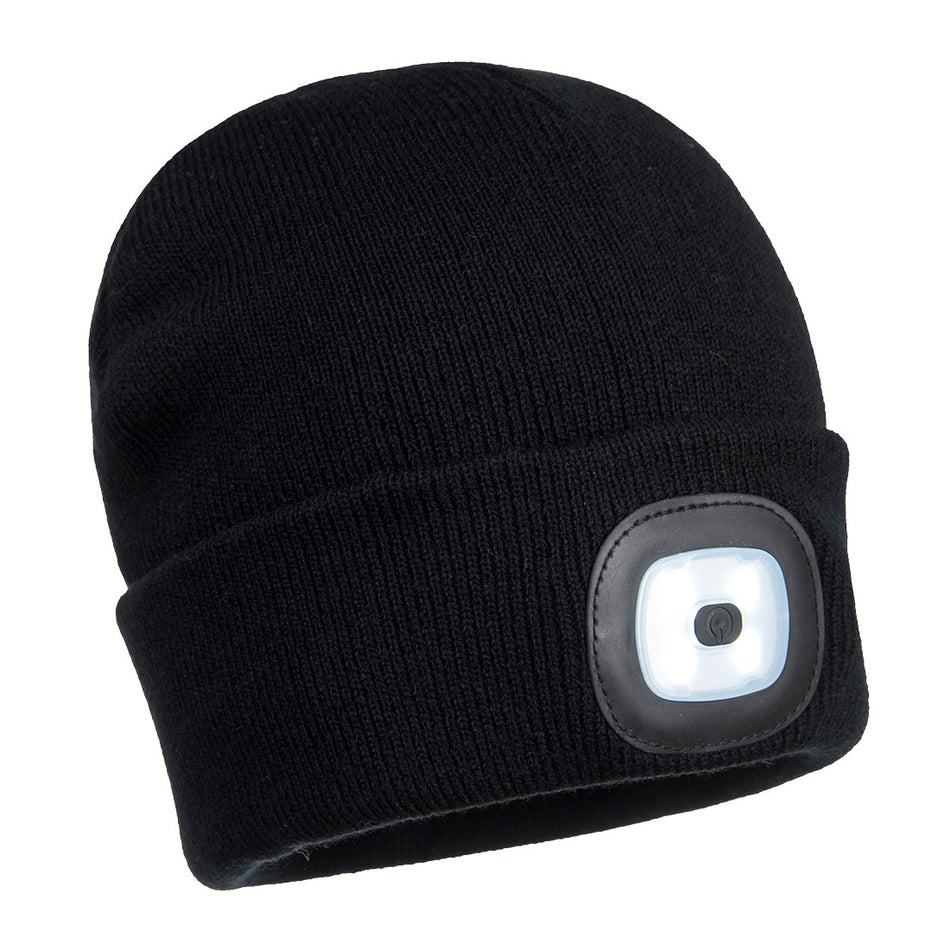 Rechargeable Twin Led Beanie Hat Portwest