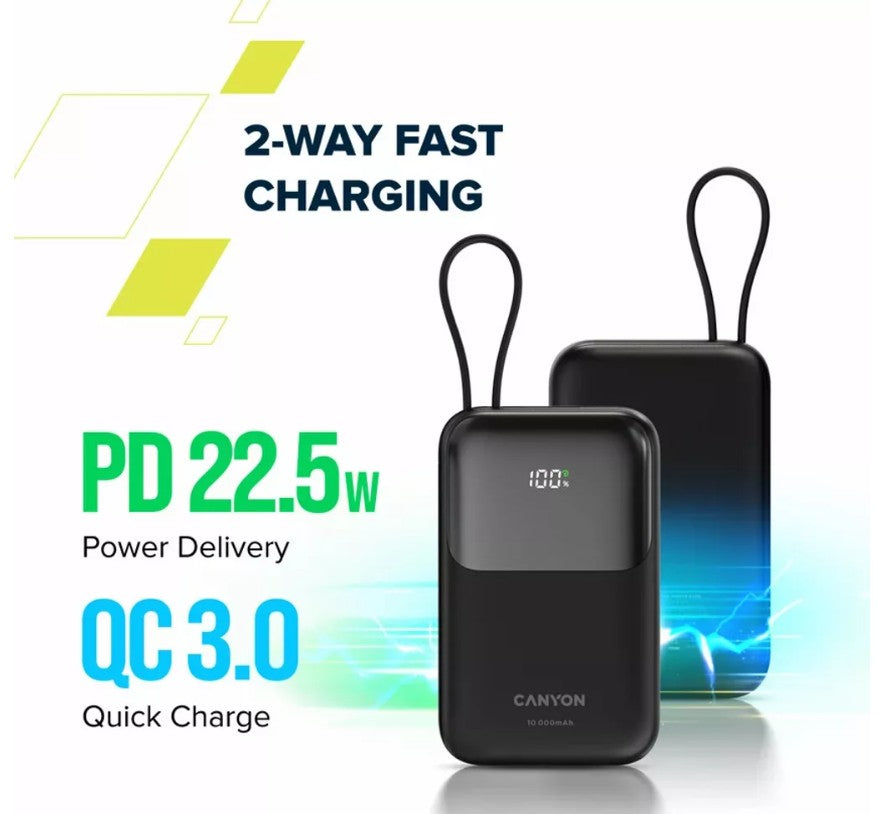 Canyon Power Bank 22.5W 10000MAH