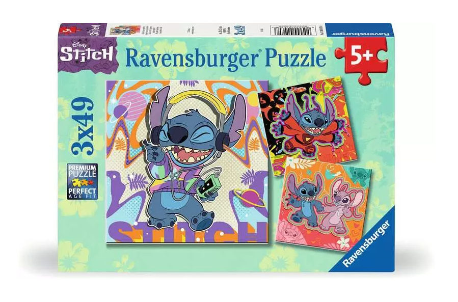 Ravensburger Disney Stitch 3x 49 piece Jigsaw Puzzles