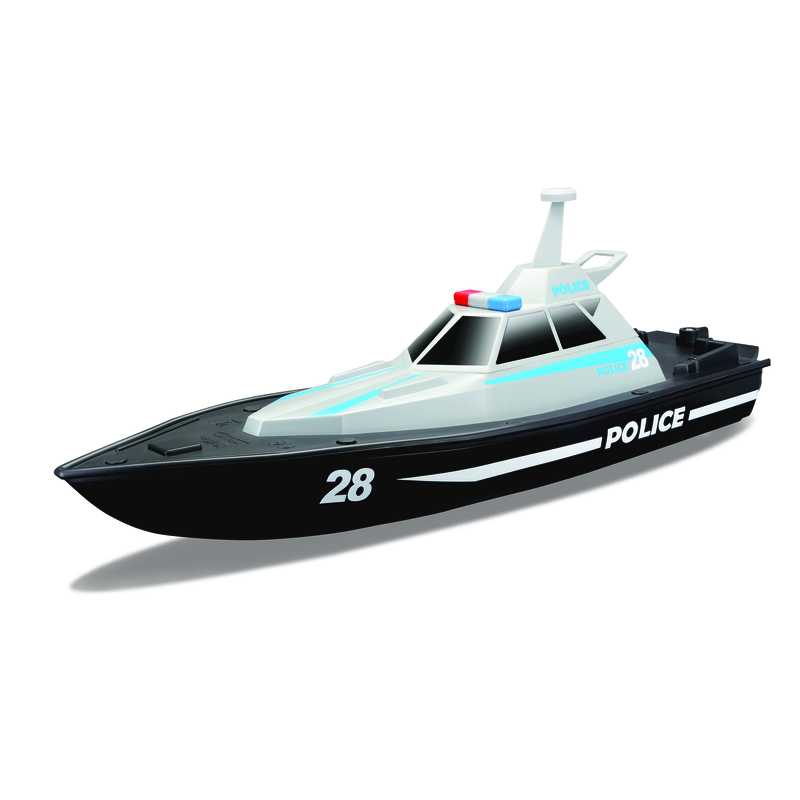 One for Fun Remote Control Police Boat 2.4Ghz