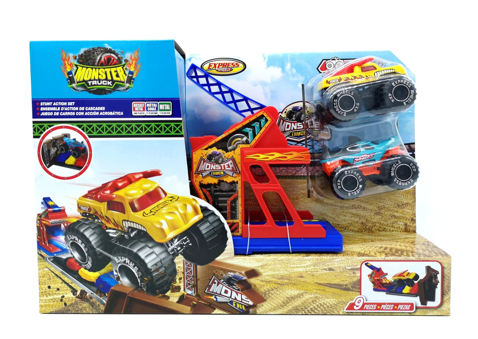 Express Wheels Monster Truck Stunt Set