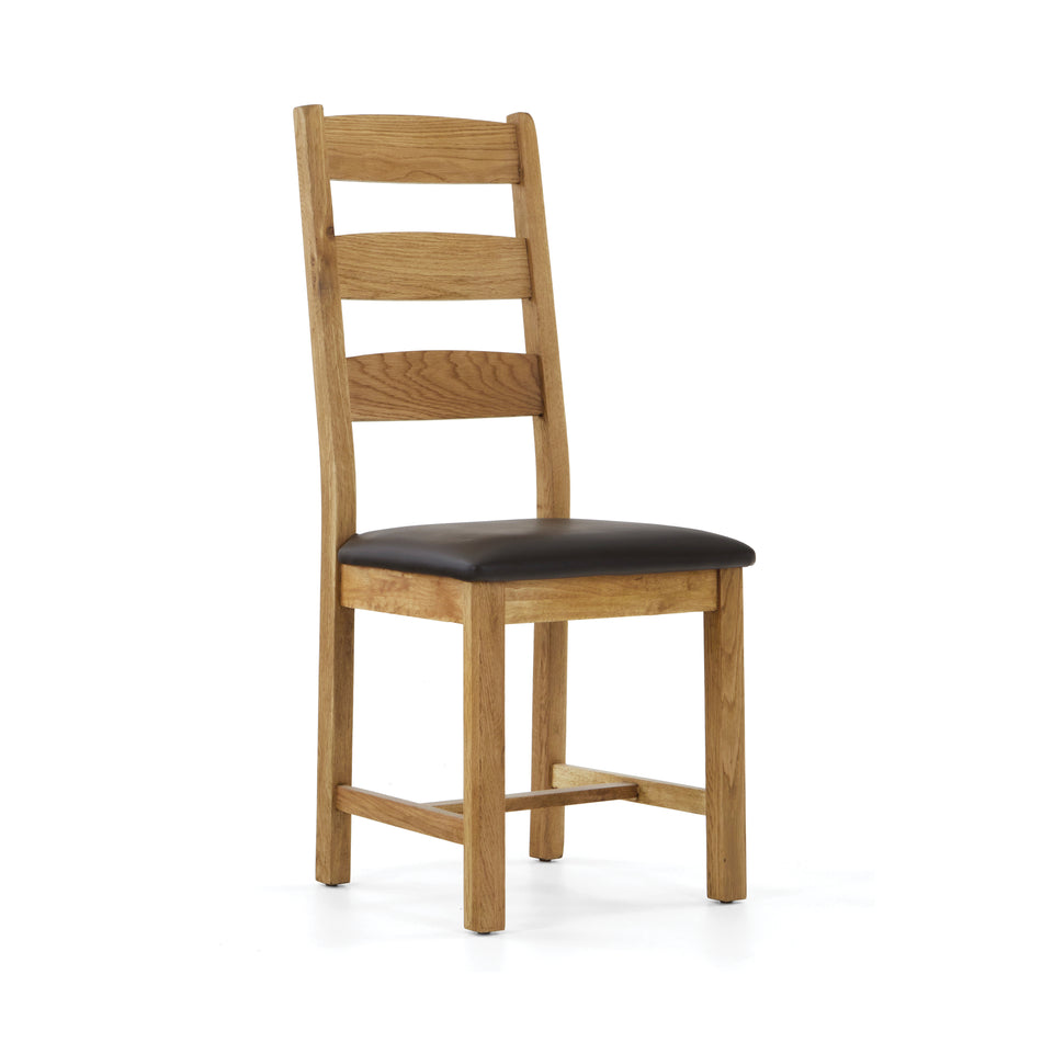 Salisbury Slatted Chair PU Seat KD