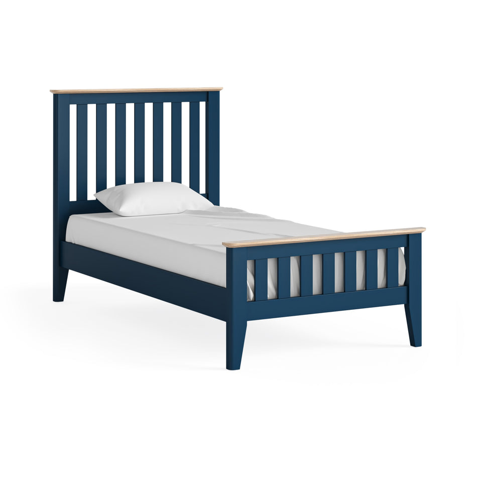 Marlow Navy Slatted Bed 3'