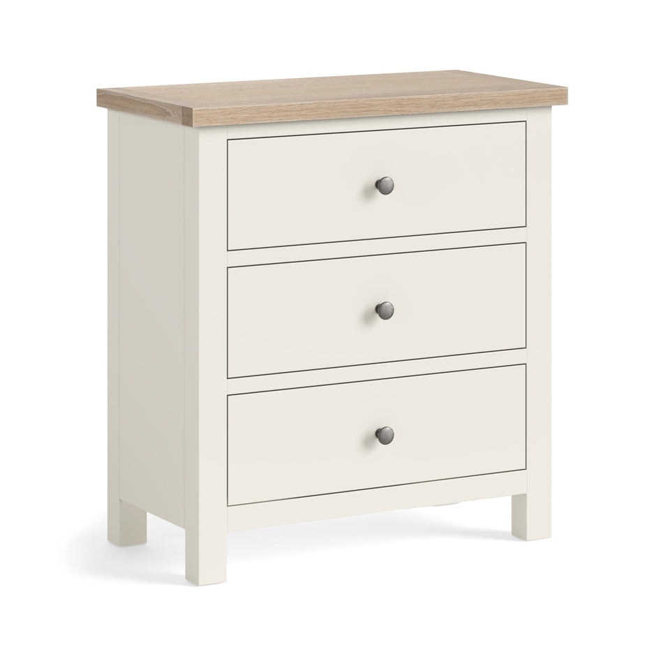 Modern Country 3 Drawer Chest Coconut