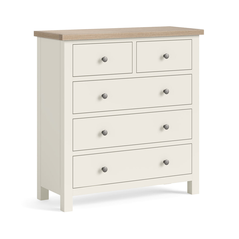 Modern Country 2 Over 3 Drawer Chest Coconut