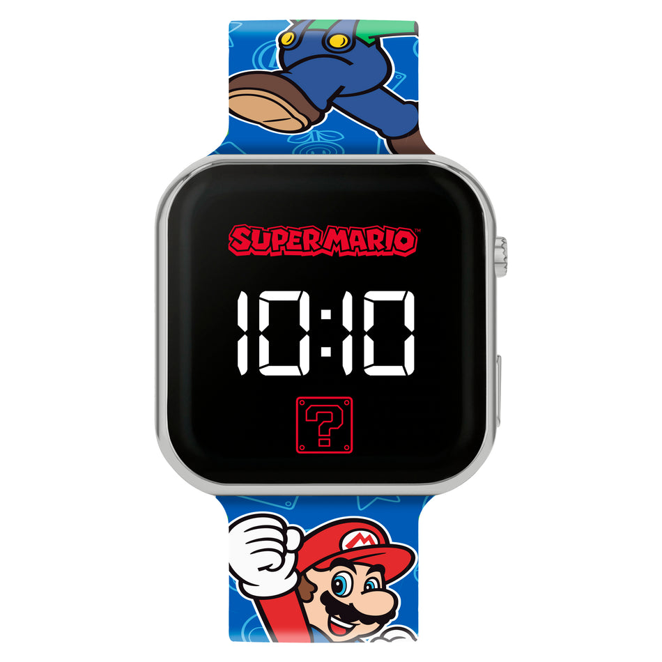 Super Mario Bros Blue Strap LED Watch