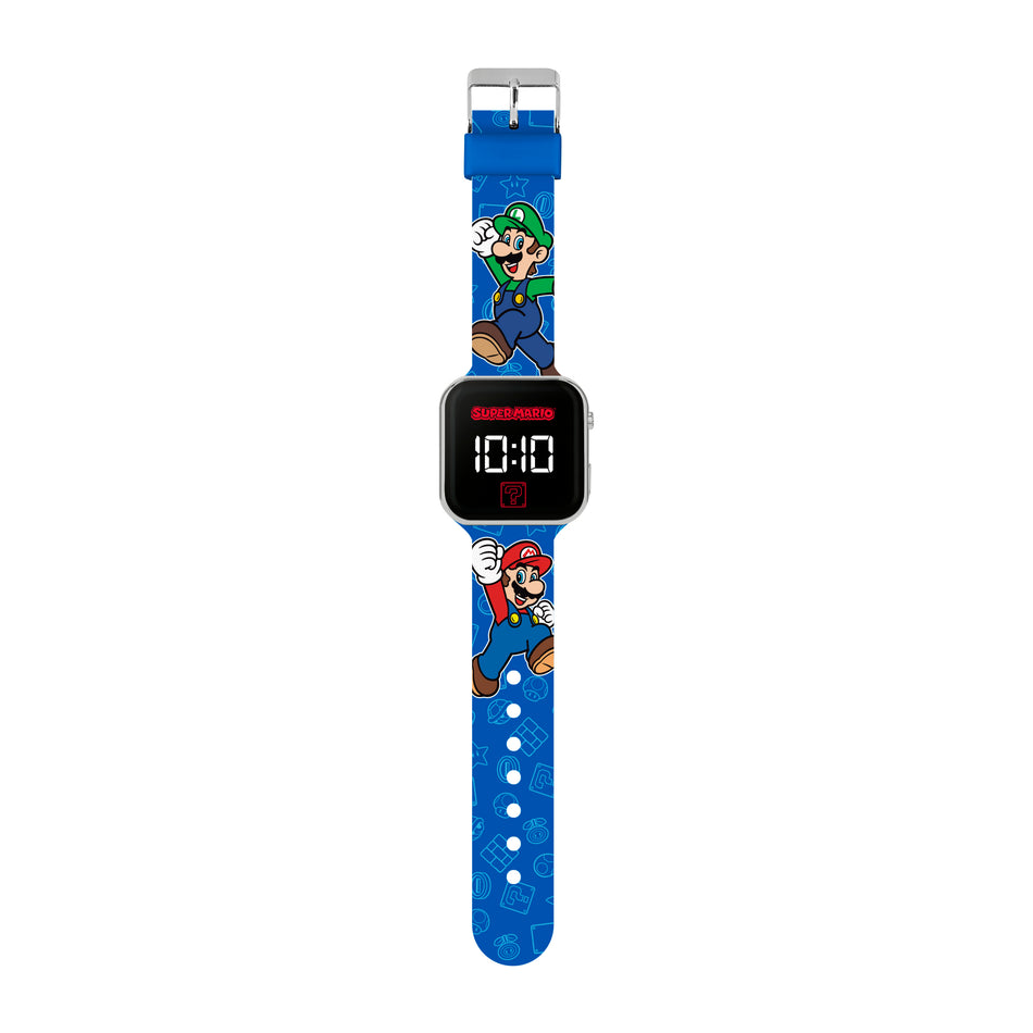 Super Mario Bros Blue Strap LED Watch