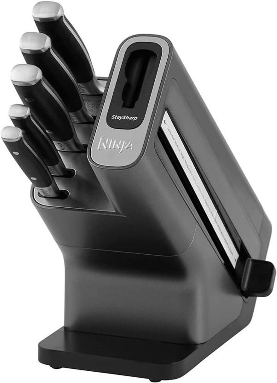 Ninja Foodi StaySharp Knife Block with Integrated Sharpener – 5-Piece Set