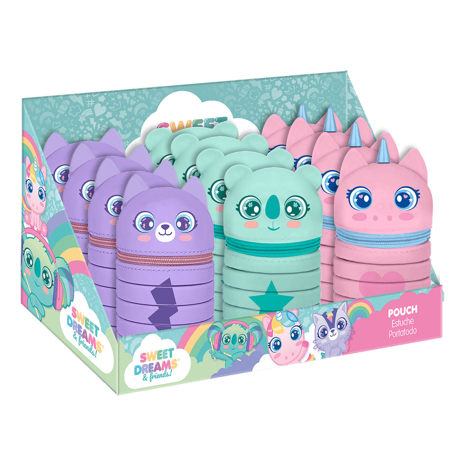 Sweet Dreams Collapsable Silicone Pencil Case Assorted