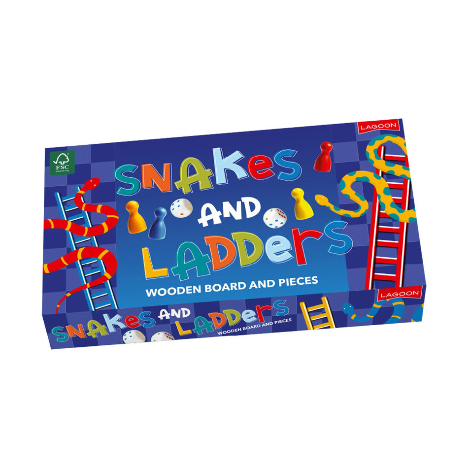 Snakes & Ladders Wooden Game