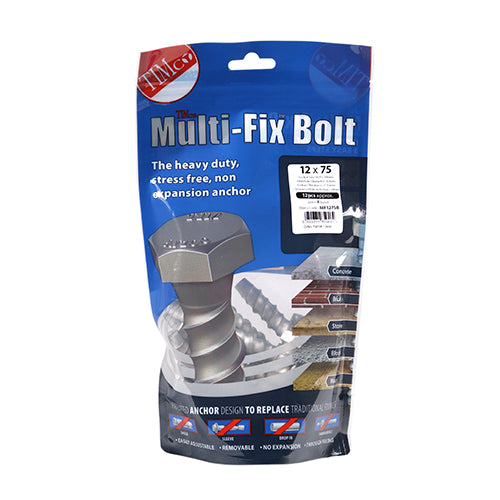 Multi-Fix Bolt Hex Head  12x75 (12)