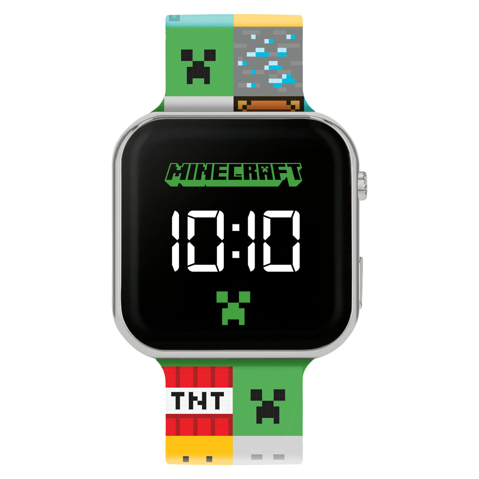 Minecraft Printed Strap LED Watch