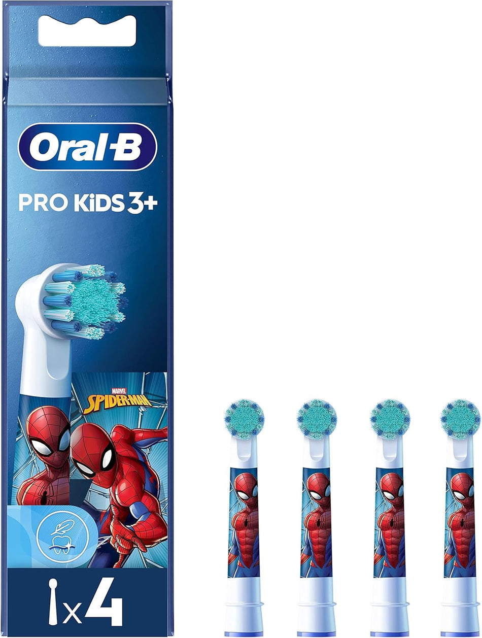 Oral-B Kids Toothbrush Power Refills 4 Pack - Frozen / Spider-Man