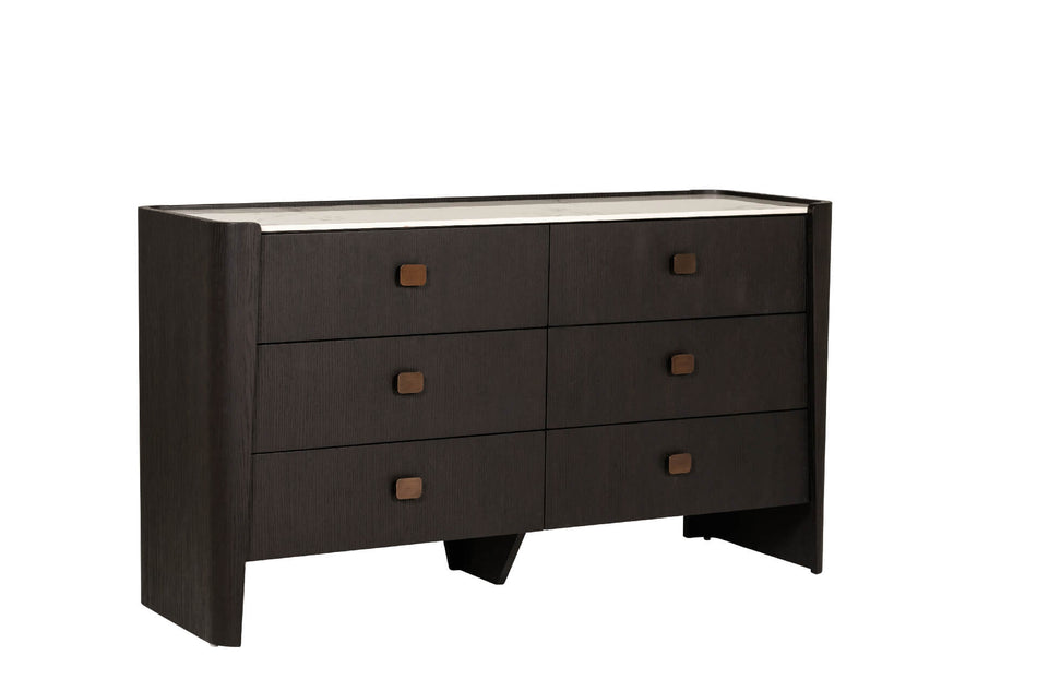 Rhodes Dressing Chest 6 Drawer Ebony