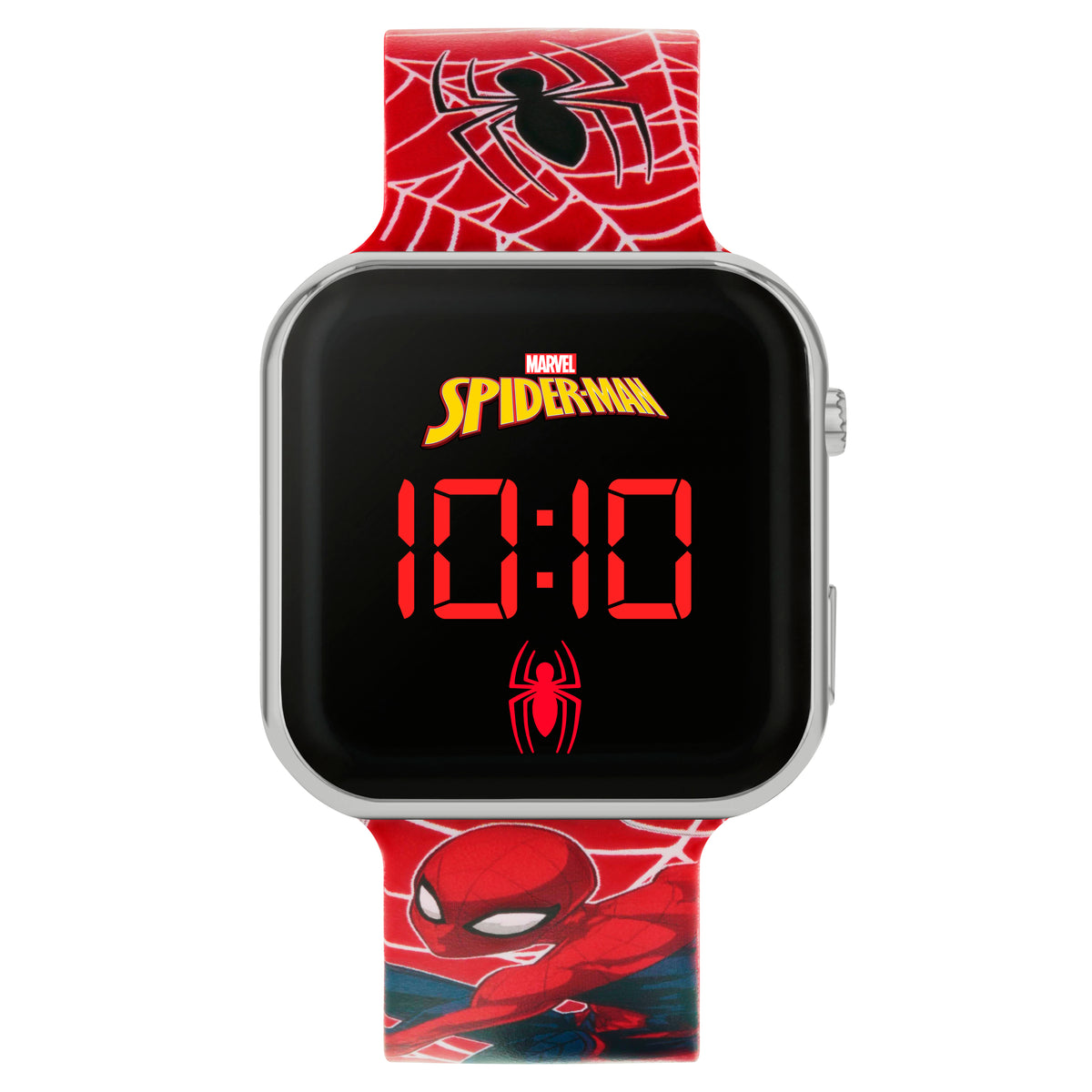 Spider Man Printed Strap LED Watch
