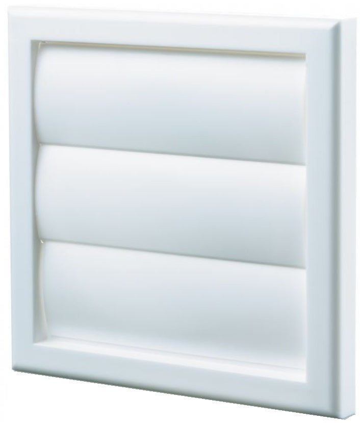 6" 150mm Wall Vent Flapped White