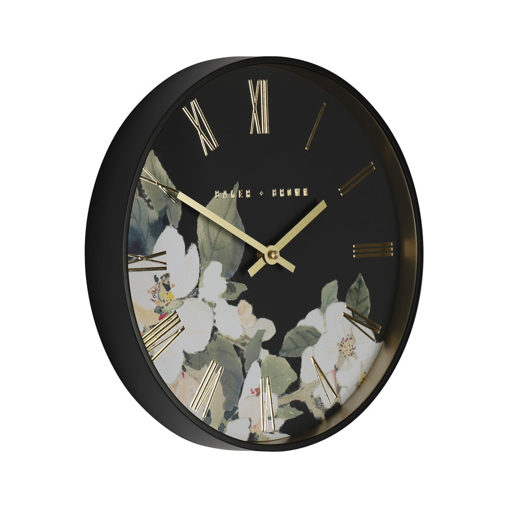 Baker & Brown Floral Clock 30Cm