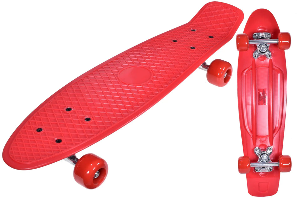 22.5" x 6" Red Retro Skateboard