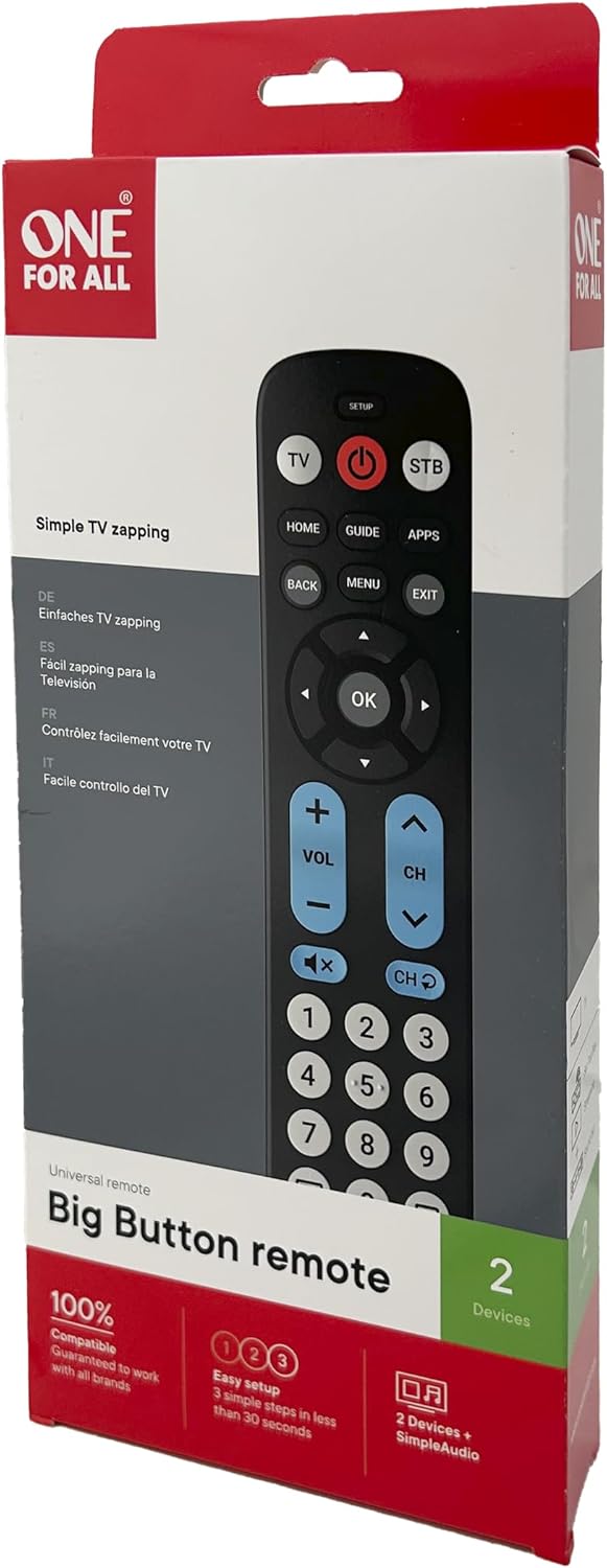 One For All Big Button Remote Control