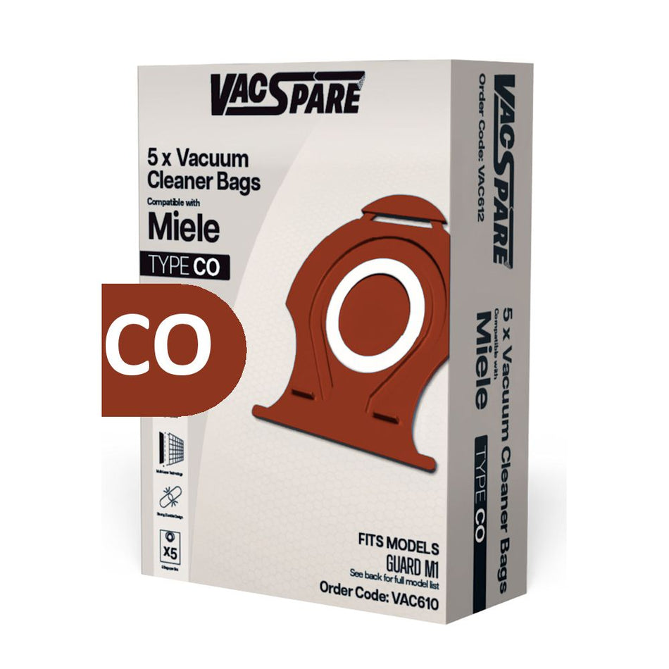 VacSpare Vacuum Bags Miele Type CO