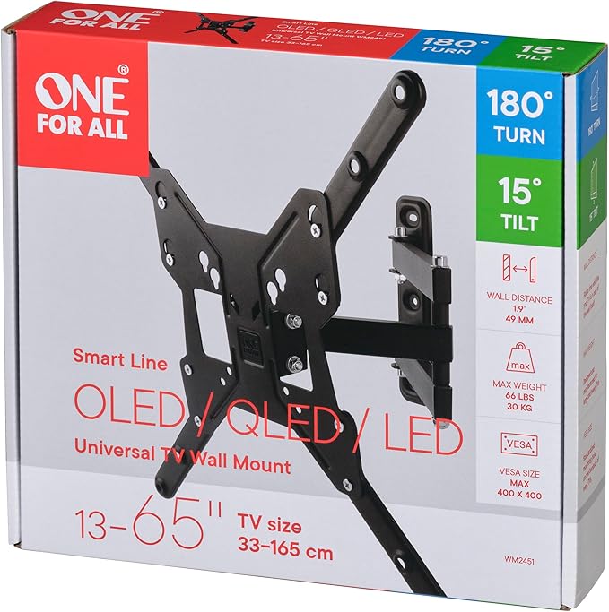 One For All TV Mount Full Motion 13"-65"