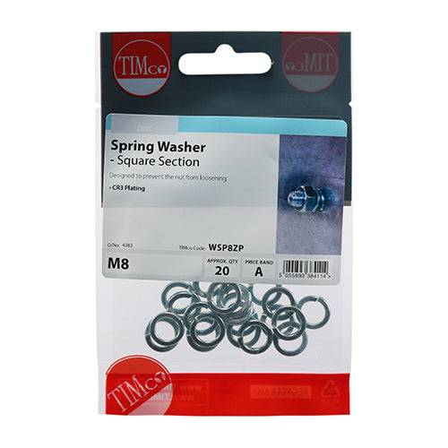 Timco M8 Spring Washers 20s