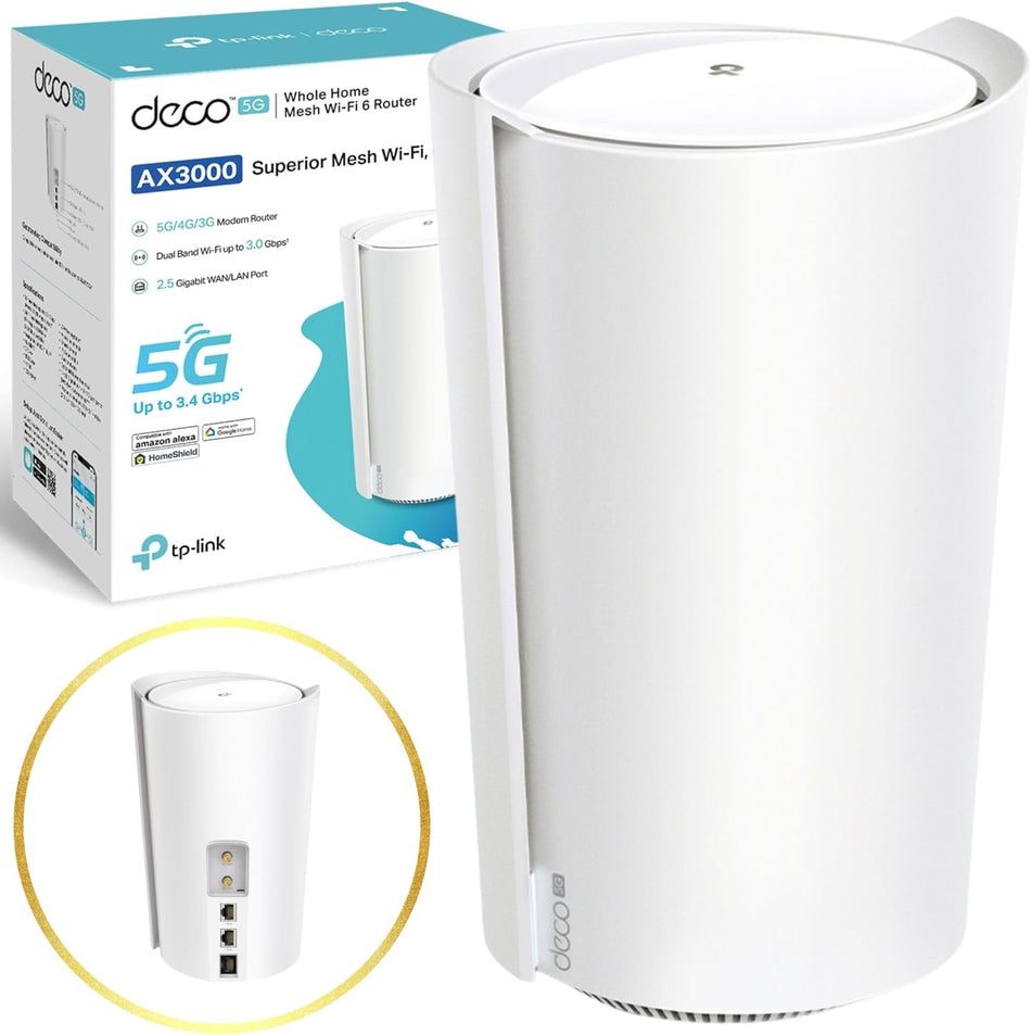Deco X50-5G While Home Mesh Wi-Fi 6 Router