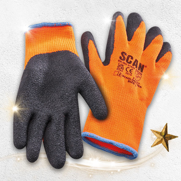 Scan Dipped Gloves Thermal Latex x 3