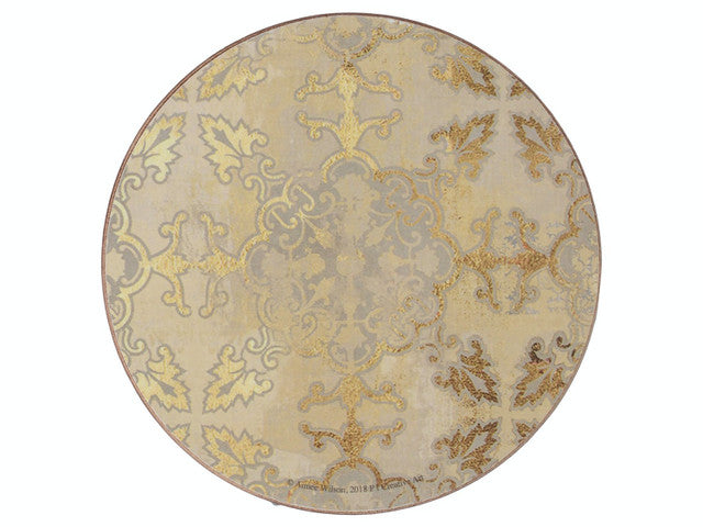 Gold Impressions Set 4 Round Premium Coasters