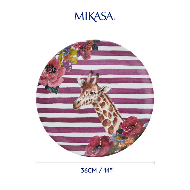 Mikasa Wild at Heart Giraffe Round Tray 36cm