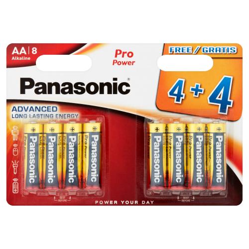 AA Panasonic Pro Power Battery 4 Pack + 4 Free